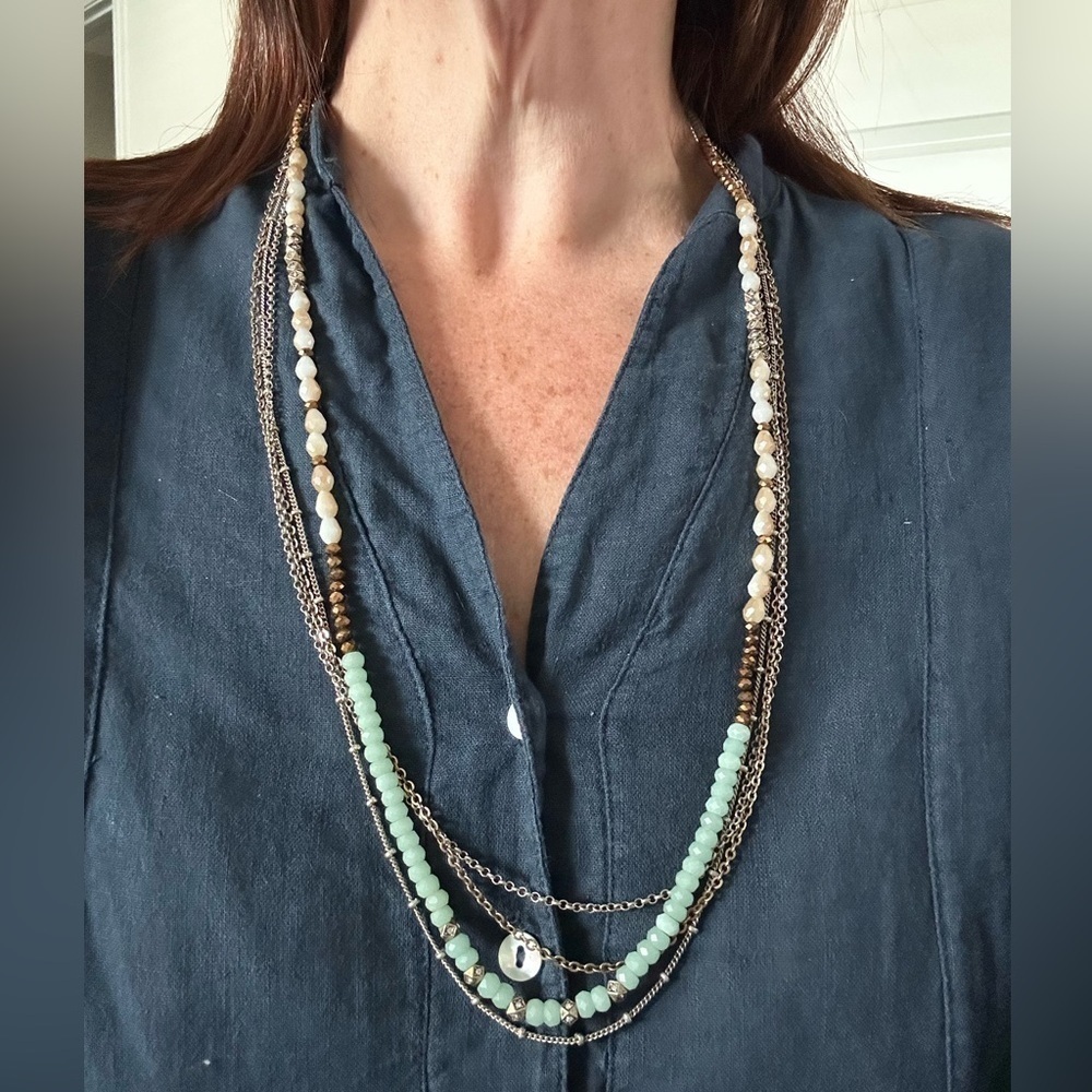 Turquoise Strands Layering Necklace​​​​​​​​